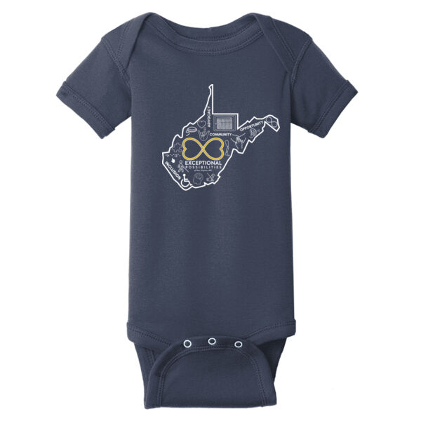 Infant Short Sleeve Baby Rib Bodysuit Thumbnail